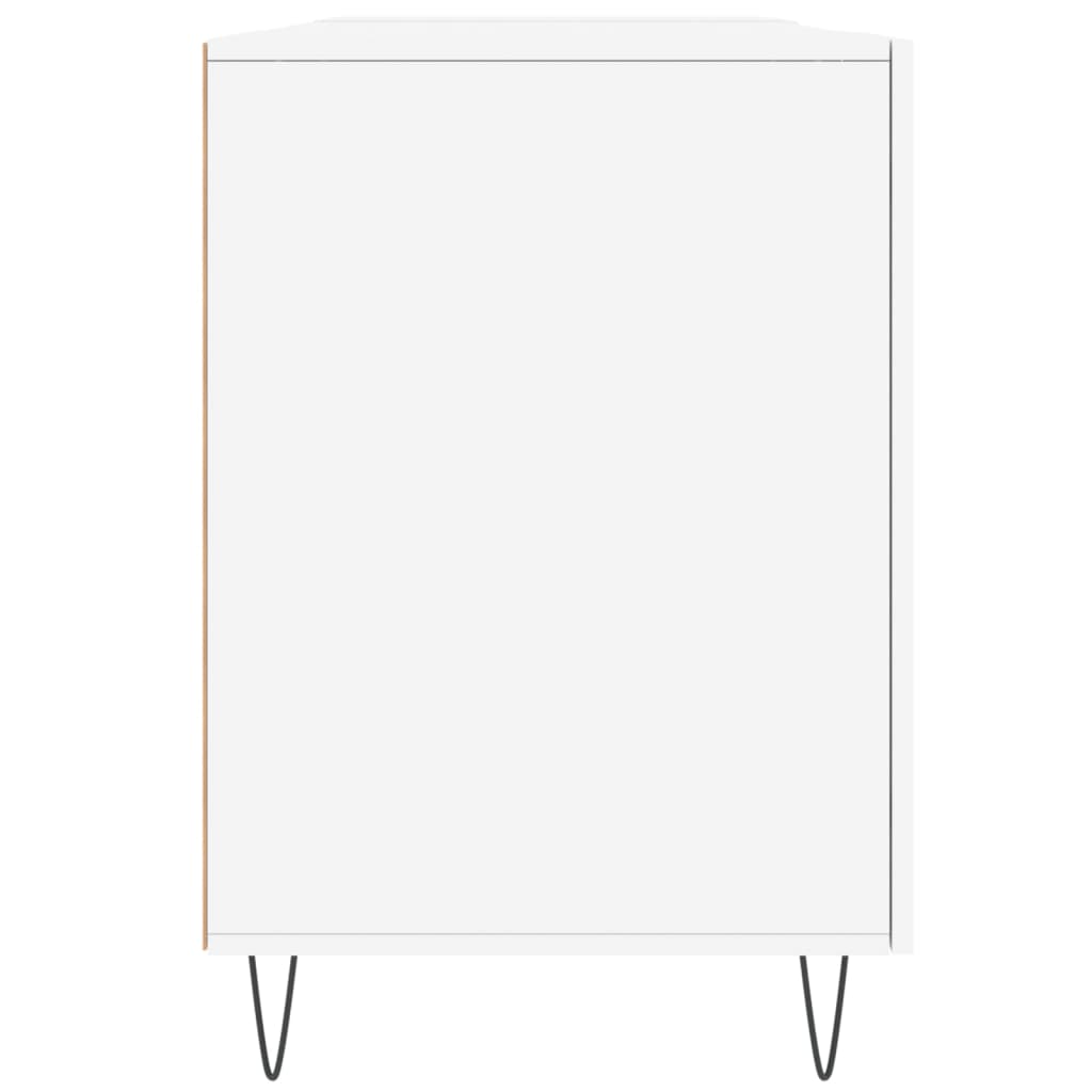Desk 140x50x75 cm Engineered Wood White
