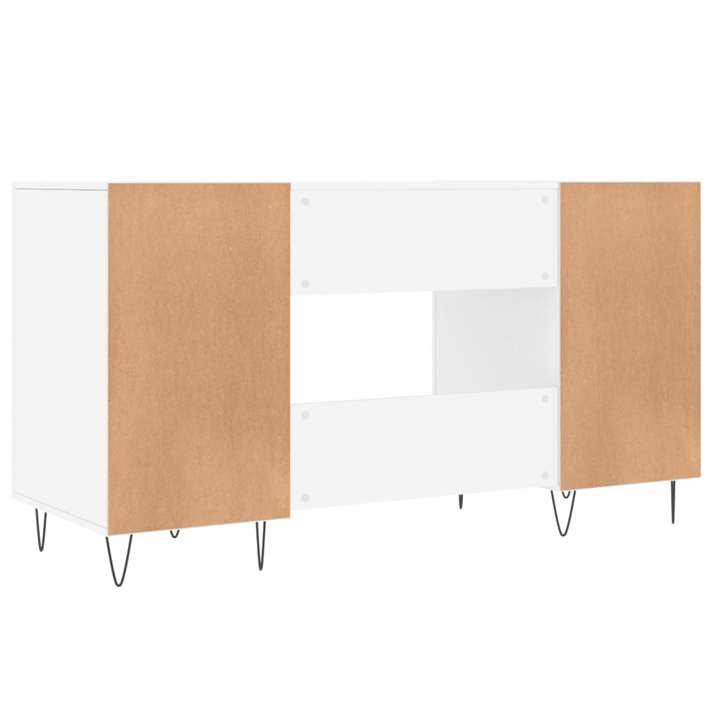 Desk 140x50x75 cm Engineered Wood White