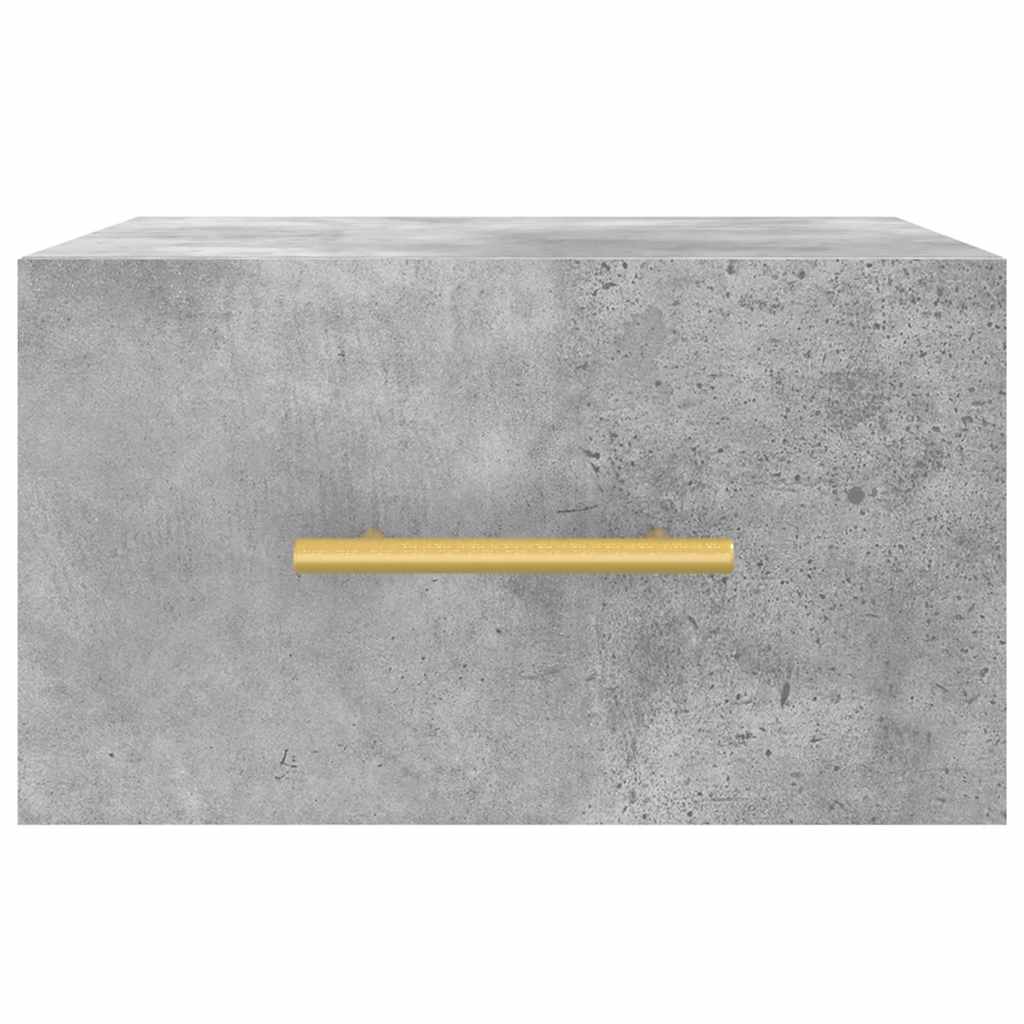 vidaXL Wall-mounted Bedside Cabinets 2 pcs Concrete Grey 35x35x20 cm 6
