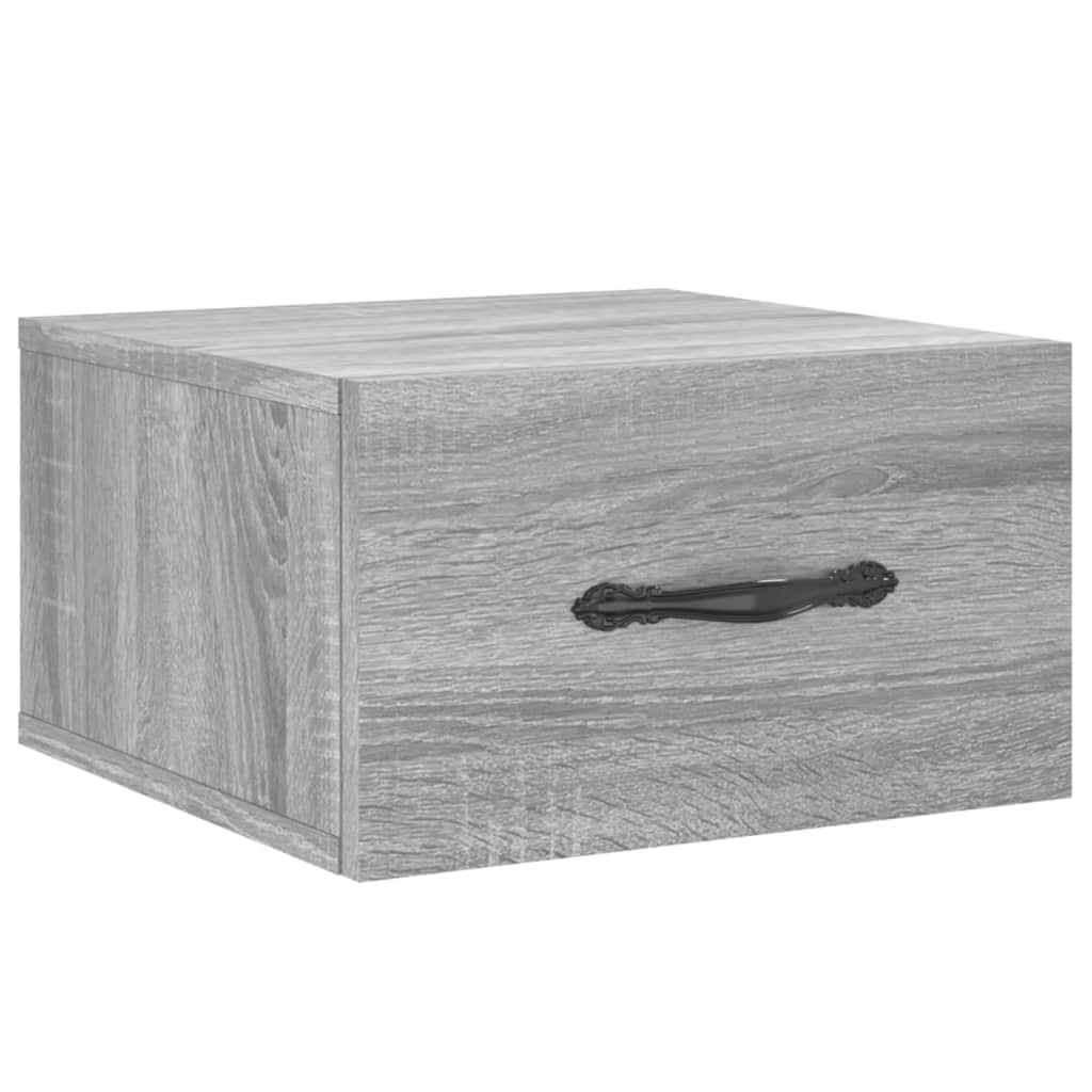 vidaXL Wall-mounted Bedside Cabinets 2 pcs Grey Sonoma 35x35x20 cm 5