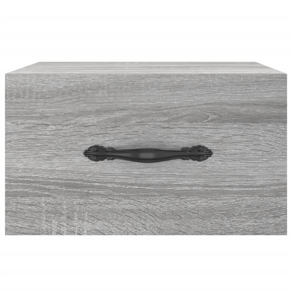 vidaXL Wall-mounted Bedside Cabinets 2 pcs Grey Sonoma 35x35x20 cm 6