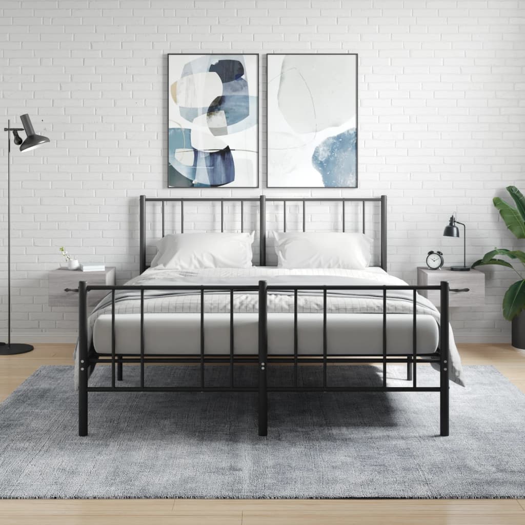 vidaXL Wall-mounted Bedside Cabinets 2 pcs Grey Sonoma 35x35x20 cm 1