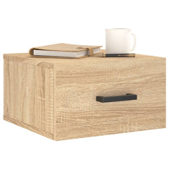 vidaXL Wall-mounted Bedside Cabinets 2 pcs Sonoma Oak 35x35x20 cm 3