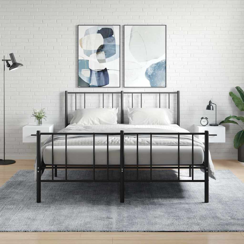 vidaXL Wall-mounted Bedside Cabinets 2 pcs White 35x35x20 cm 1