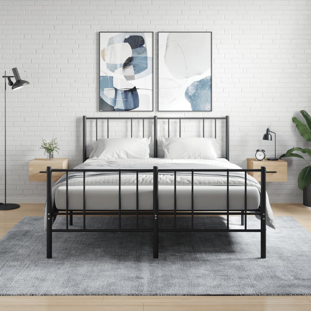 vidaXL Wall-mounted Bedside Cabinets 2 pcs Sonoma Oak 35x35x20 cm 1