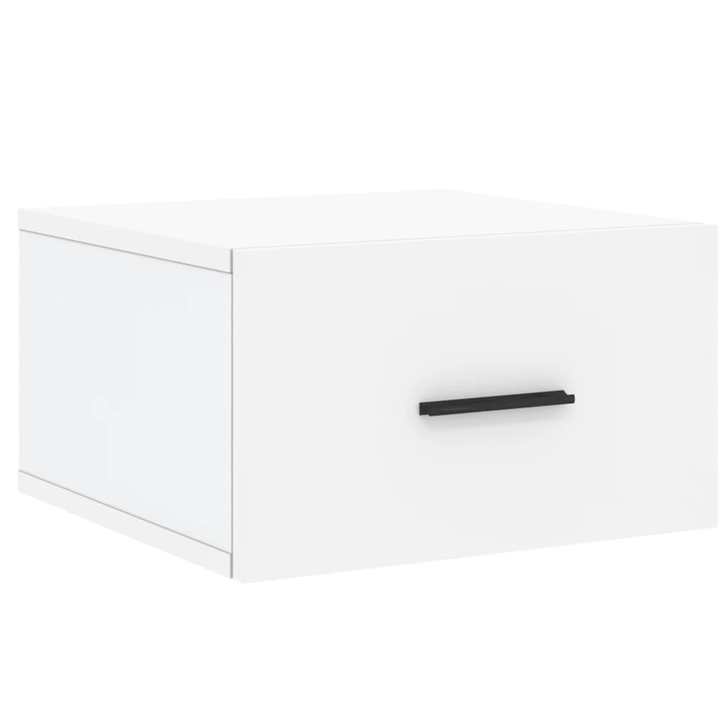 vidaXL Wall-mounted Bedside Cabinets 2 pcs White 35x35x20 cm 5