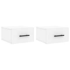 vidaXL Wall-mounted Bedside Cabinets 2 pcs White 35x35x20 cm 2