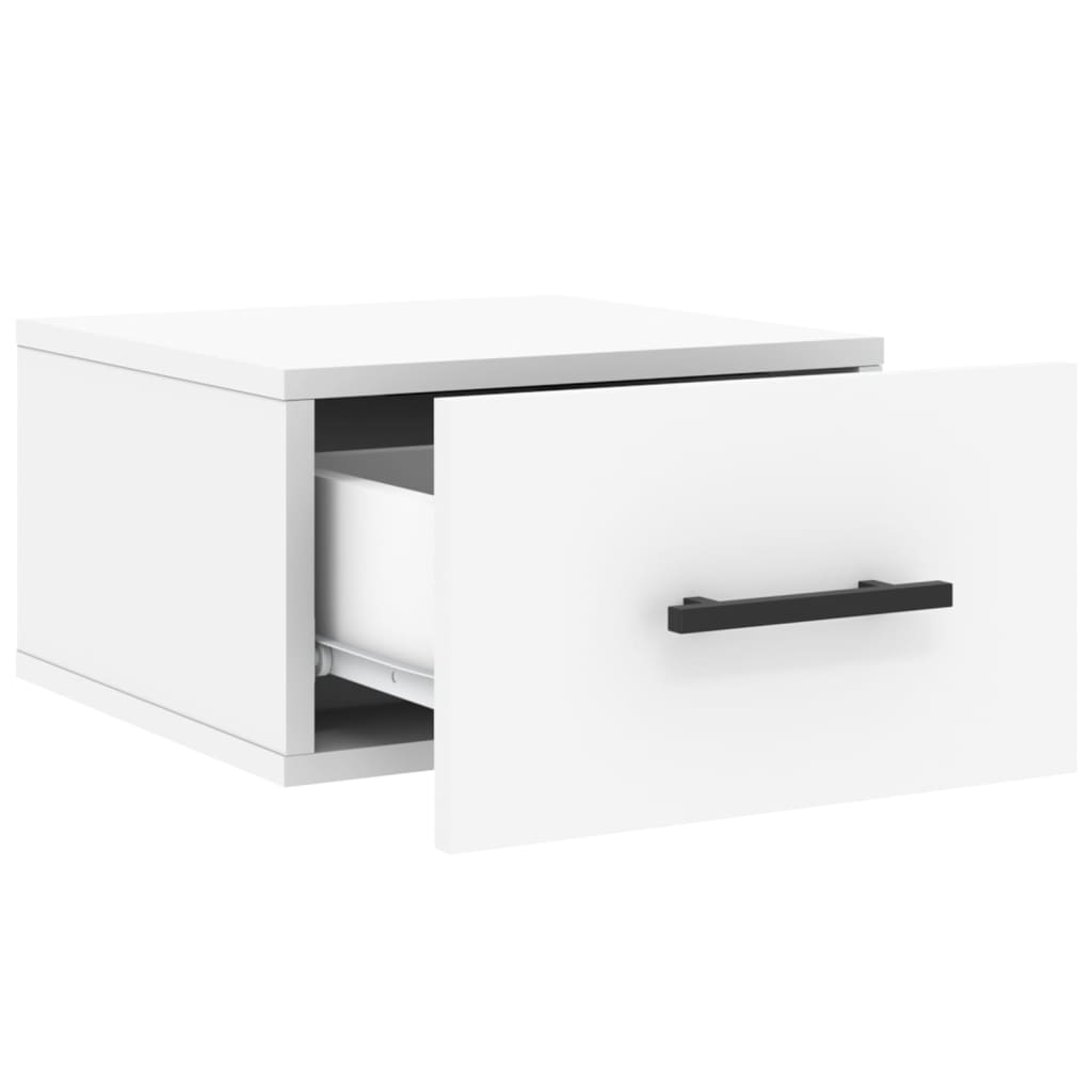 vidaXL Wall-mounted Bedside Cabinets 2 pcs White 35x35x20 cm 5