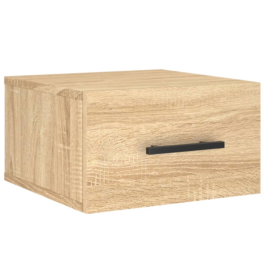 vidaXL Wall-mounted Bedside Cabinets 2 pcs Sonoma Oak 35x35x20 cm 3