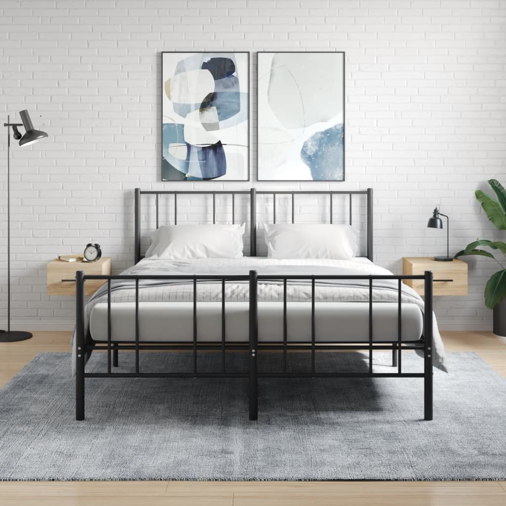 vidaXL Wall-mounted Bedside Cabinets 2 pcs Sonoma Oak 35x35x20 cm 1