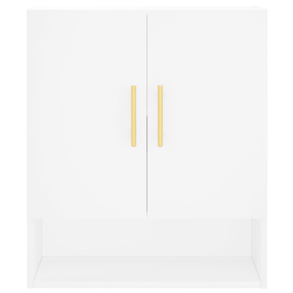 Wall Cabinet White Engineered Wood, image 5
