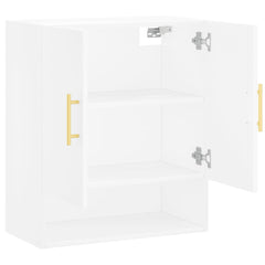 Wall Cabinet White Engineered Wood, image 6