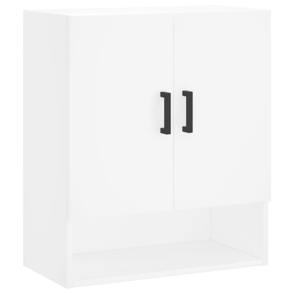 Wall Cabinet White Engineered Wood, image 2