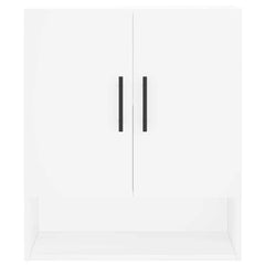 Wall Cabinet White Engineered Wood, image 5