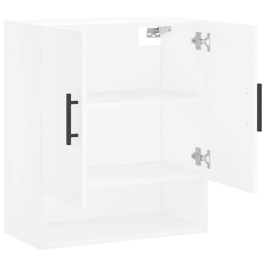 Wall Cabinet White Engineered Wood, image 6