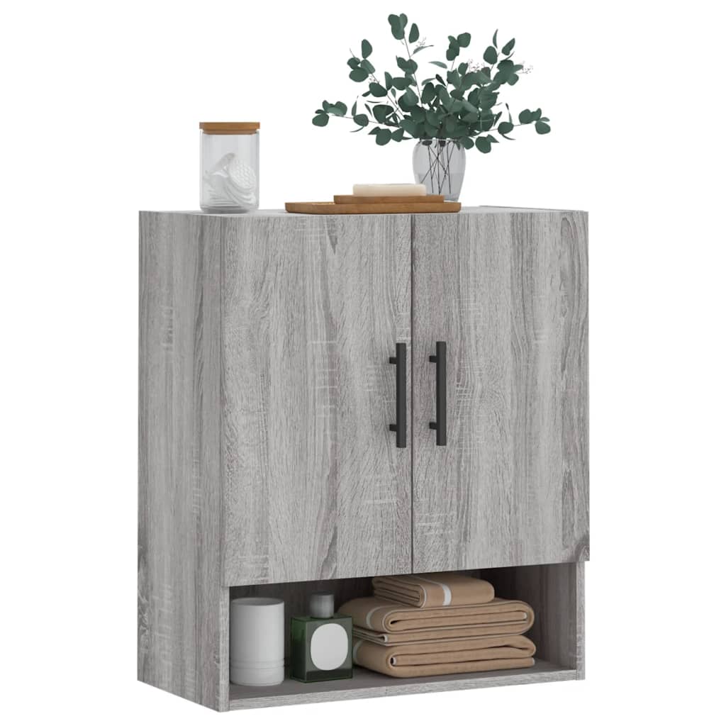 vidaXL Wall Cabinet Grey Sonoma 60x31x70 cm Engineered Wood 3