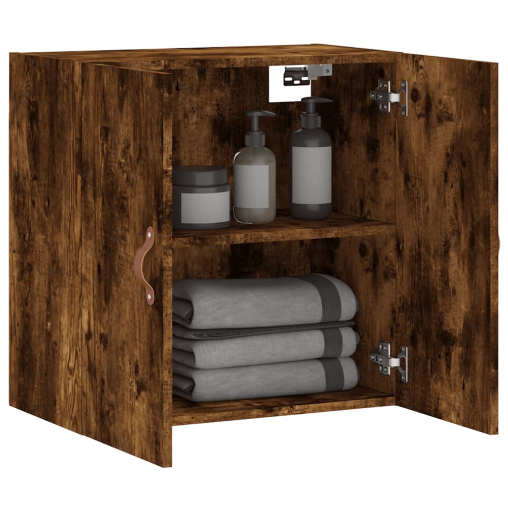 vidaXL Wall Cabinet Smoked Oak 60x31x60 cm Engineered Wood 4