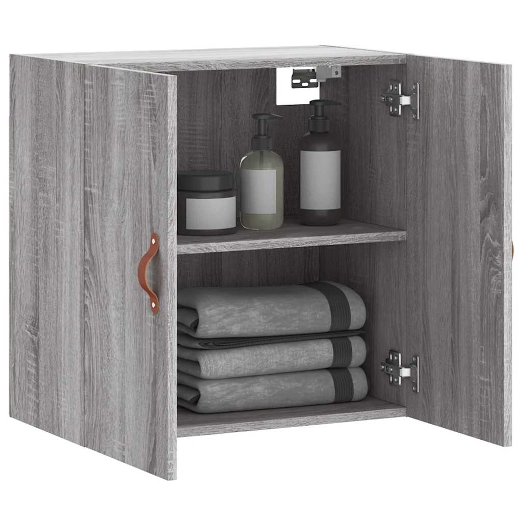 vidaXL Wall Cabinet Grey Sonoma 60x31x60 cm Engineered Wood 4