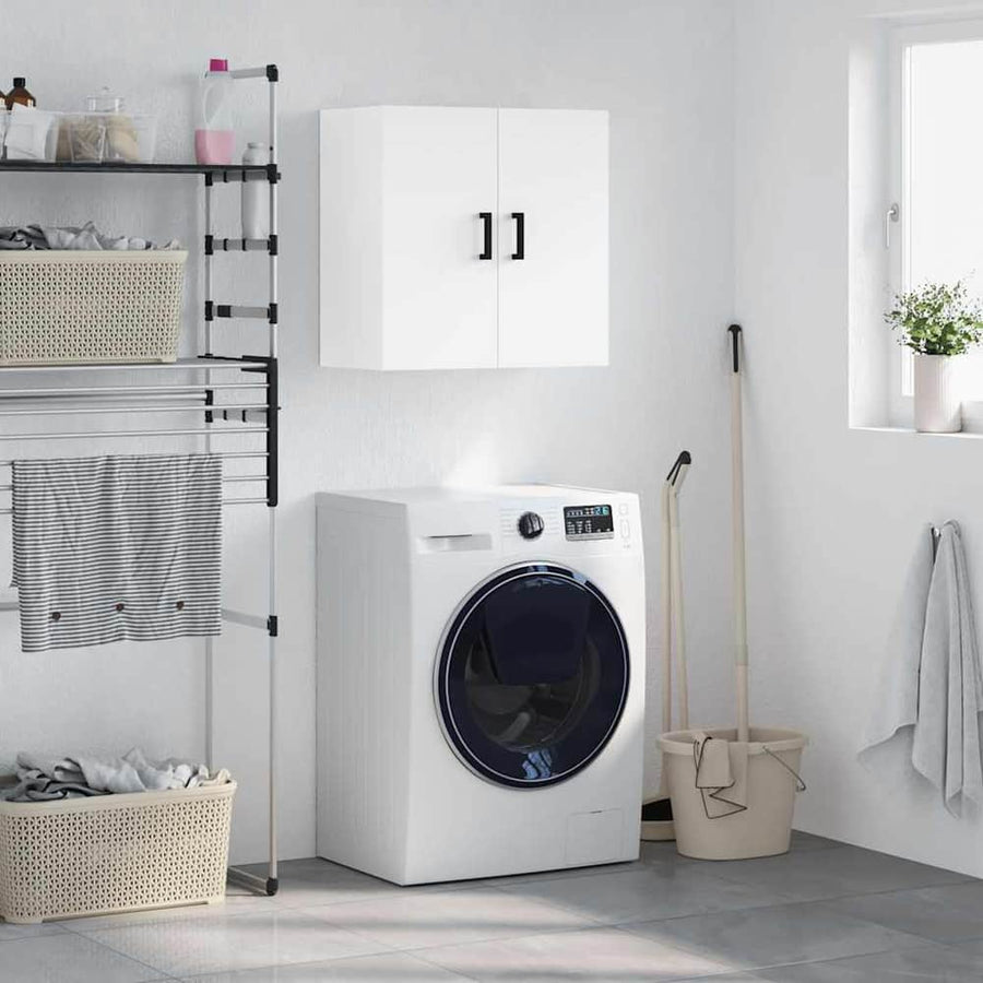 Wall Cabinet White Engineered Wood