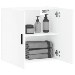 Wall Cabinet White Engineered Wood, image 4