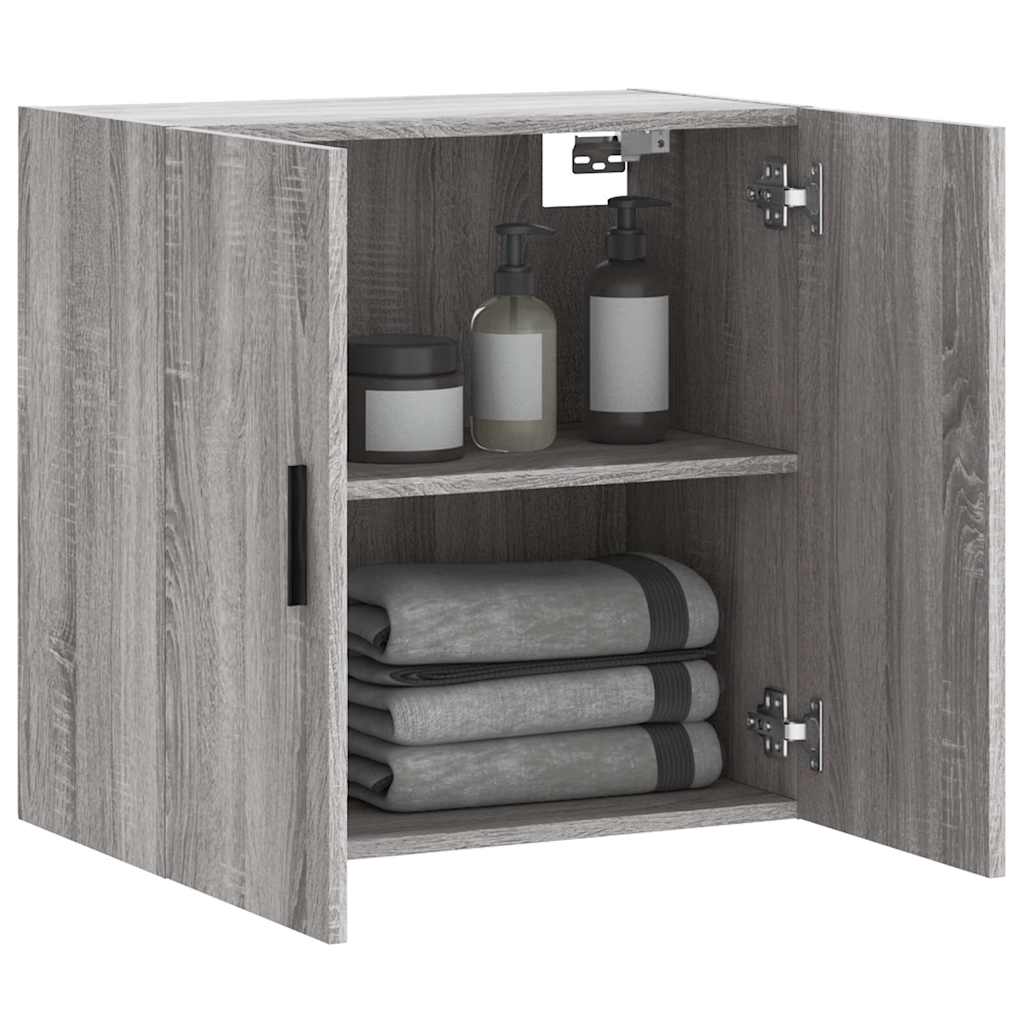 vidaXL Wall Cabinet Grey Sonoma 60x31x60 cm Engineered Wood 4
