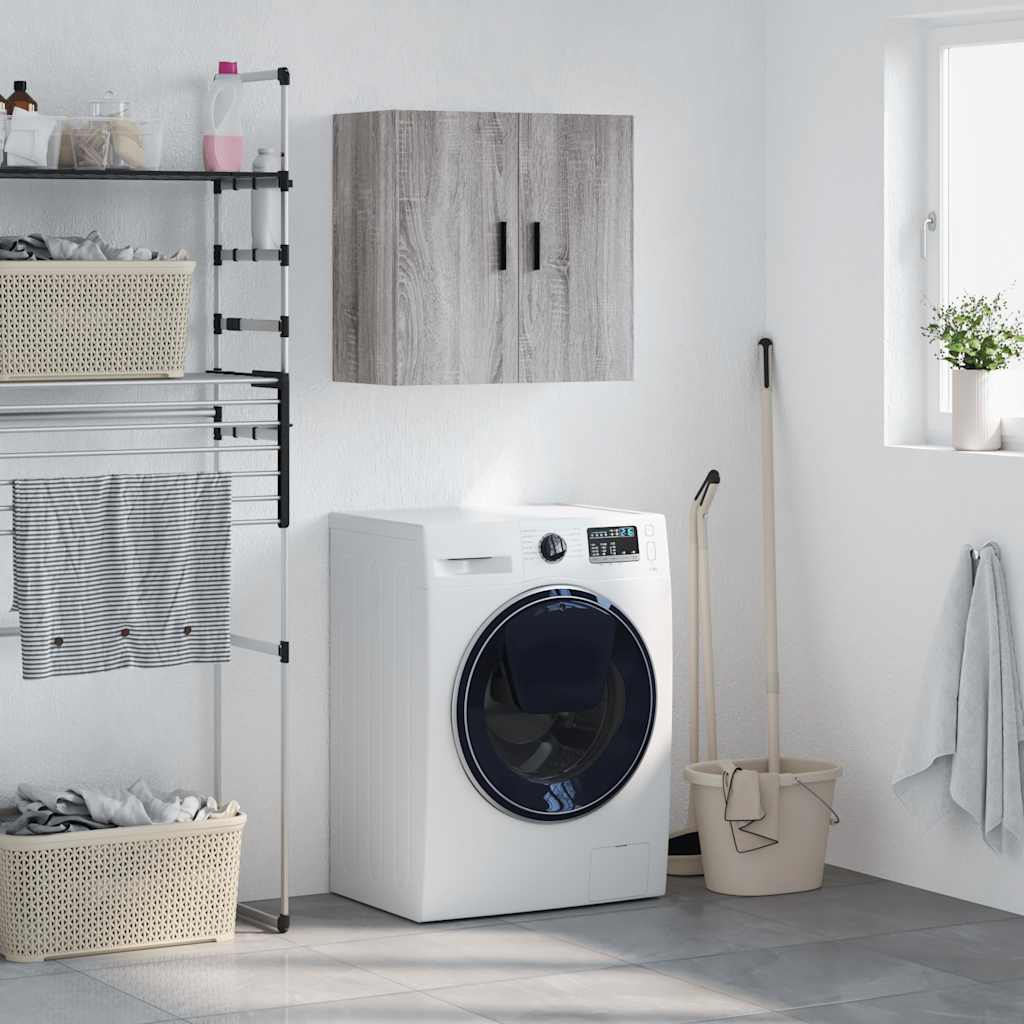 Wall Cabinet Engineered Wood in Grey Sonoma