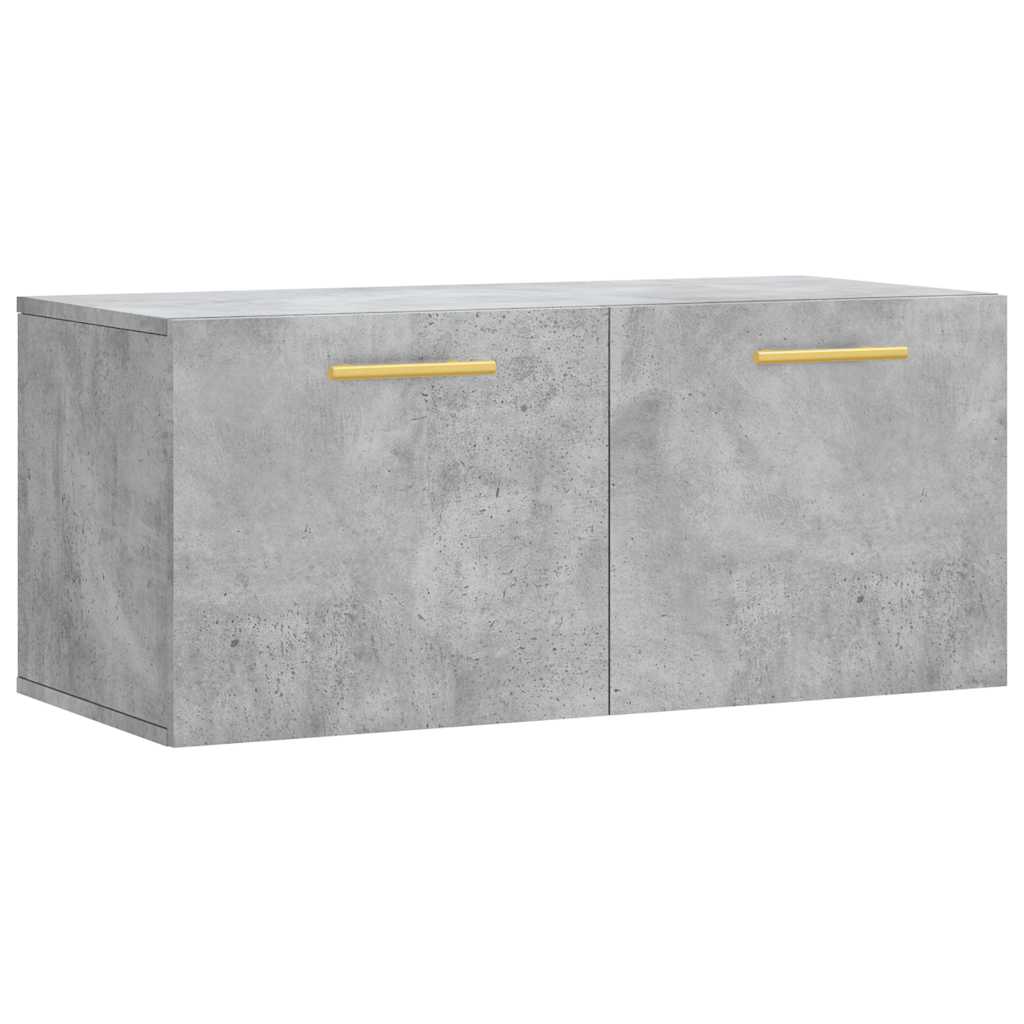 vidaXL Wall Cabinet Concrete Grey 80x36.5x35 cm Engineered Wood 2