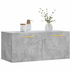 vidaXL Wall Cabinet Concrete Grey 80x36.5x35 cm Engineered Wood 3