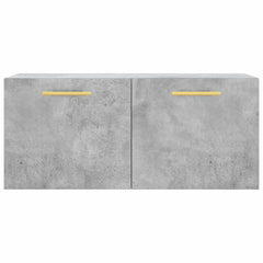 vidaXL Wall Cabinet Concrete Grey 80x36.5x35 cm Engineered Wood 5