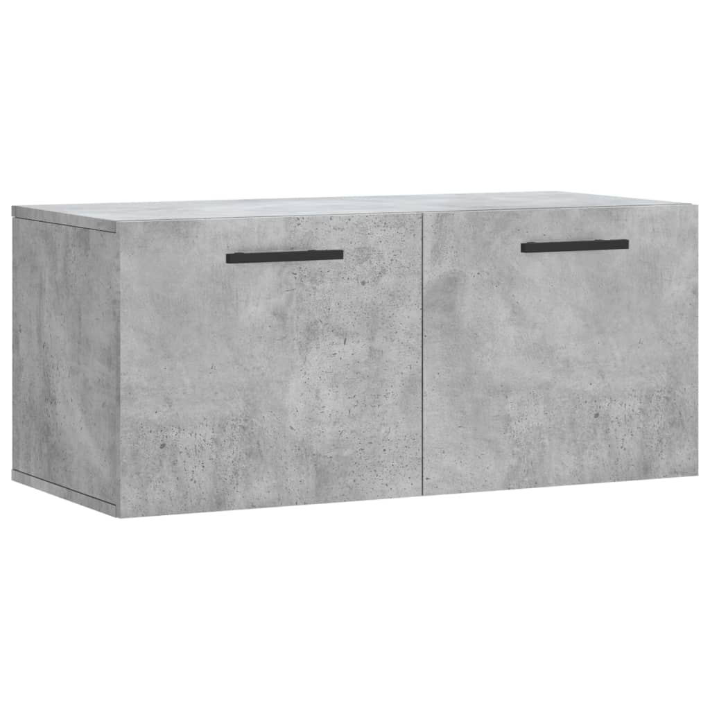 vidaXL Wall Cabinet Concrete Grey 80x36.5x35 cm Engineered Wood 2