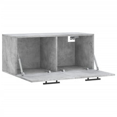 vidaXL Wall Cabinet Concrete Grey 80x36.5x35 cm Engineered Wood 6