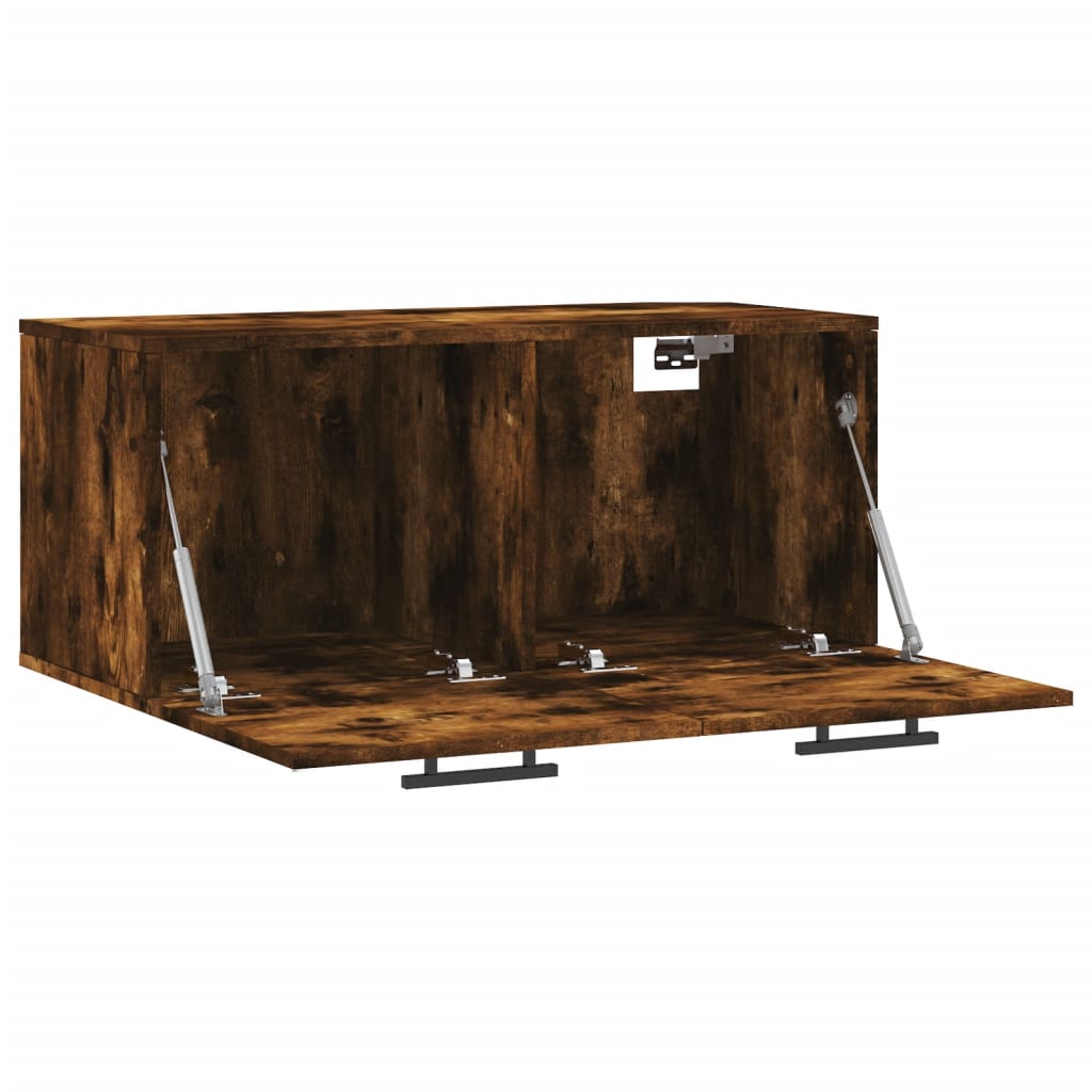vidaXL Wall Cabinet Smoked Oak 80x36.5x35 cm Engineered Wood 6