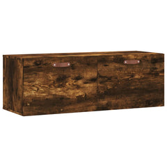 vidaXL Wall Cabinet Smoked Oak 100x36,5x35 cm Engineered Wood 2