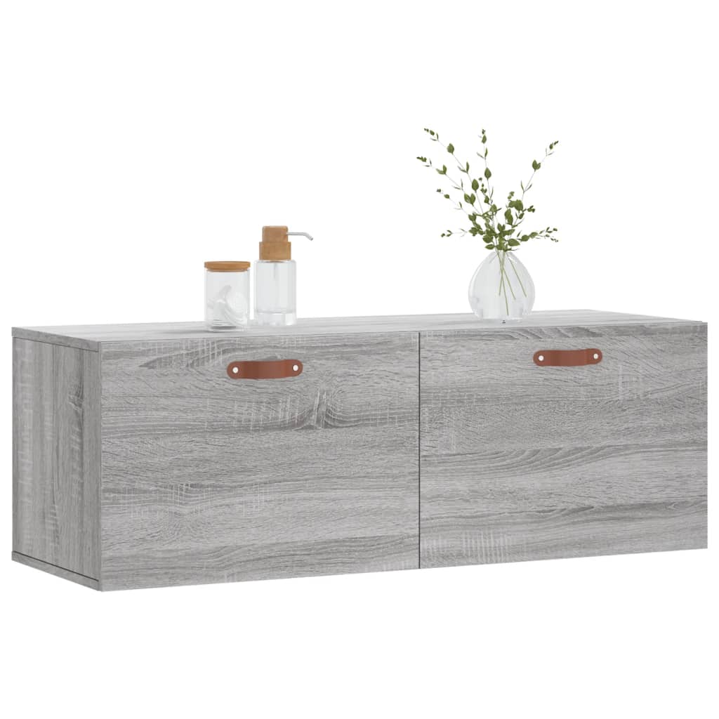 vidaXL Wall Cabinet Grey Sonoma 100x36,5x35 cm Engineered Wood 3