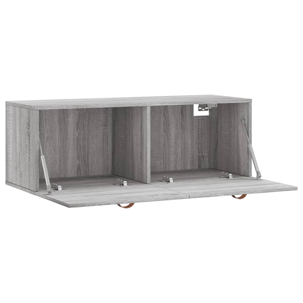 vidaXL Wall Cabinet Grey Sonoma 100x36,5x35 cm Engineered Wood 6