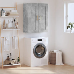 Wall Mounted Cabinet 69,5x34x90 cm Engineered Wood Concrete grey