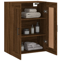 vidaXL Wall Mounted Cabinet Brown Oak 69.5x34x90 cm Engineered Wood 5