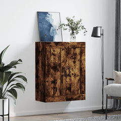 vidaXL Wall Mounted Cabinet Smoked Oak 69.5x34x90 cm Engineered Wood 3