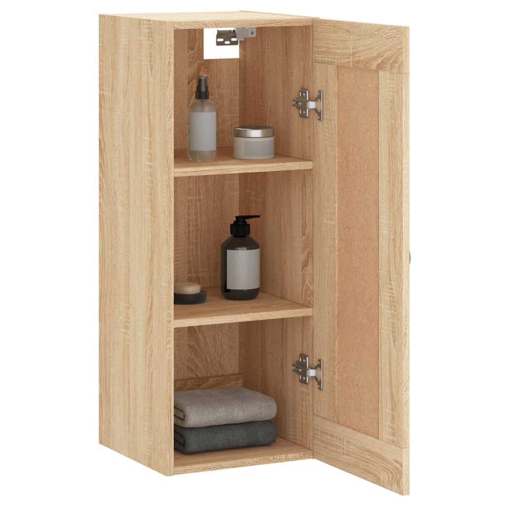 vidaXL Wall Mounted Cabinet Sonoma Oak 34.5x34x90 cm Engineered Wood 5