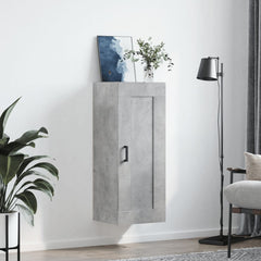 vidaXL Wall Mounted Cabinet Concrete Grey 34.5x34x90 cm Engineered Wood 3