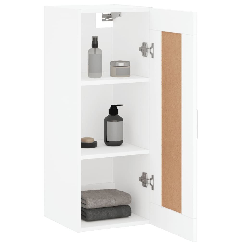vidaXL Wall Mounted Cabinet White 34.5x34x90 cm Engineered Wood 5