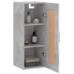 vidaXL Wall Mounted Cabinet Concrete Grey 34.5x34x90 cm Engineered Wood 5