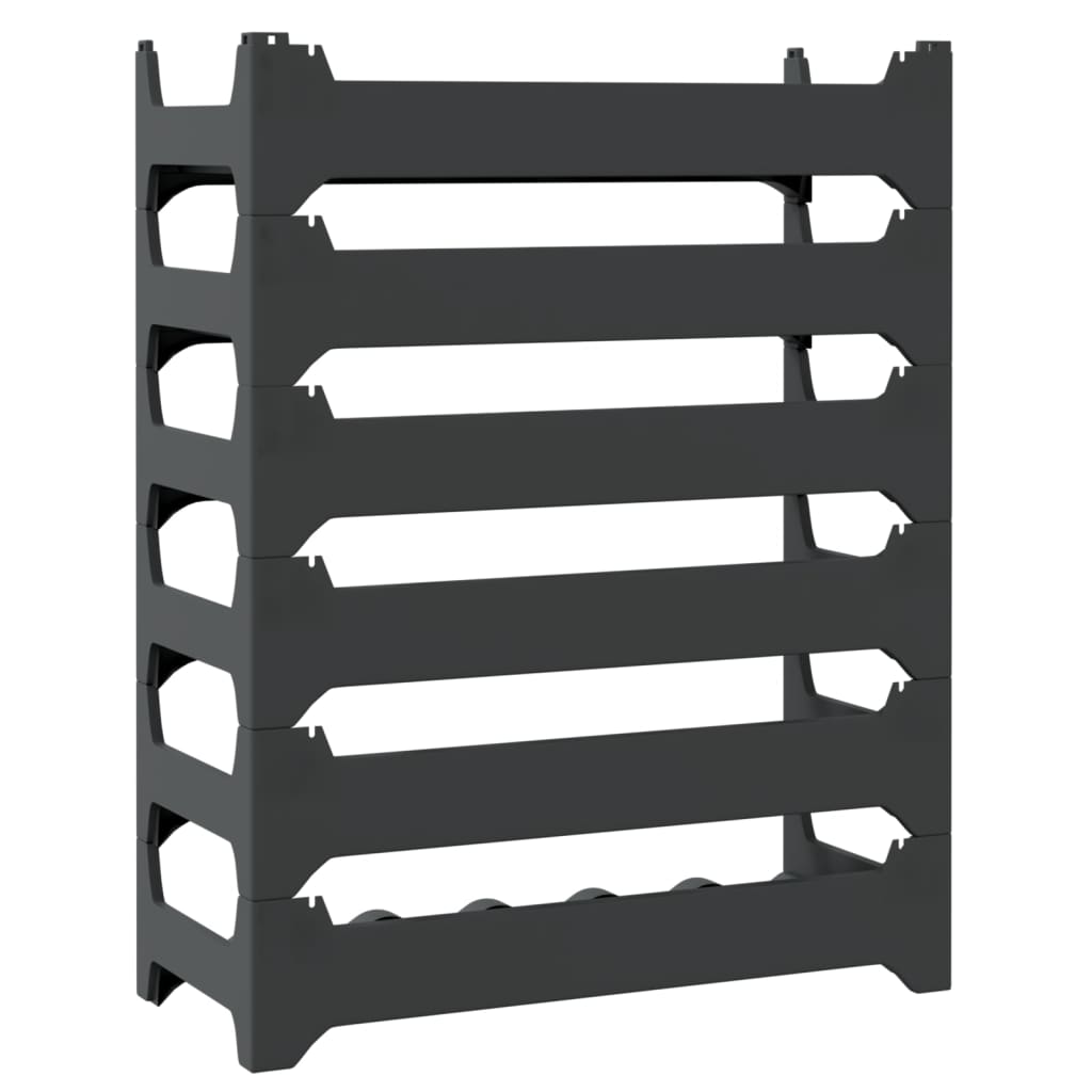 vidaXL Wine Rack for 36 Bottles PP Stackable 5