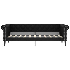 vidaXL Day Bed without Mattress Black 90x190 cm Faux Leather 3
