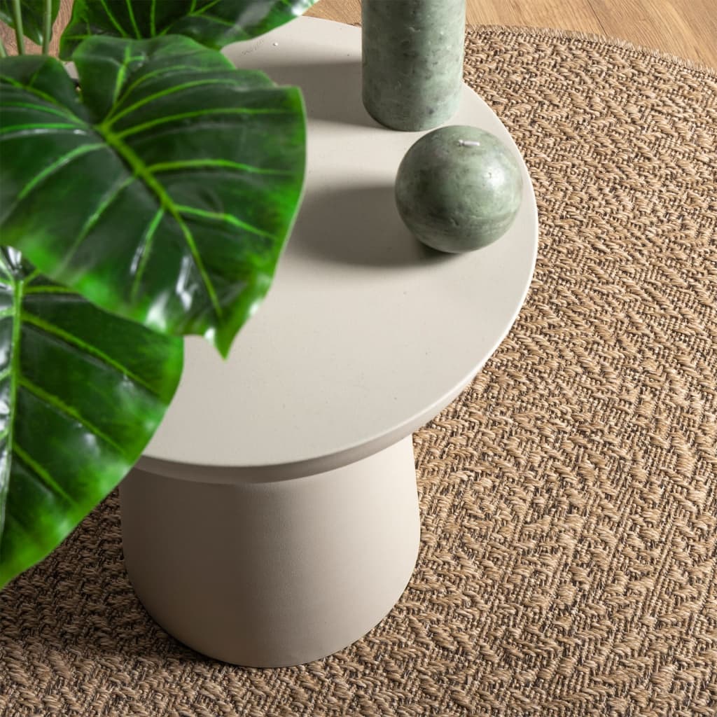 Rug ZIZUR Jute Look Indoor and Outdoor Round Brown Ø 120 cm