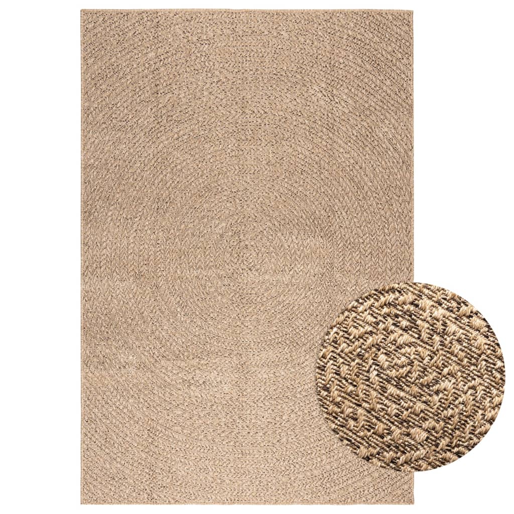 vidaXL Rug ZIZUR 140x200 cm Jute Look Indoor and Outdoor 1