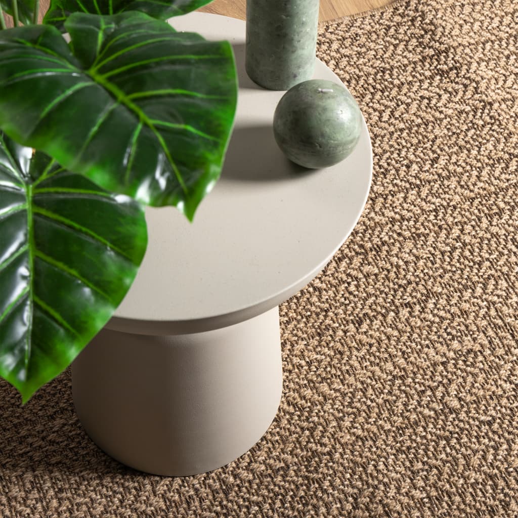 vidaXL Rug ZIZUR Jute Look Indoor and Outdoor Round Brown