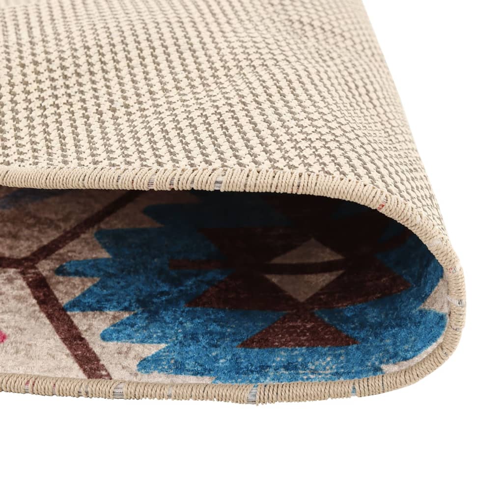 vidaXL Rug Washable Multicolour Ø 120 cm 3