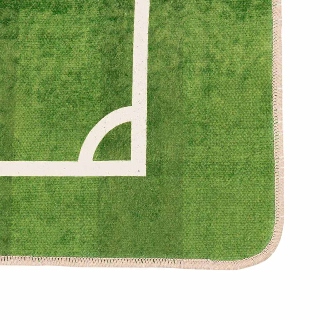 vidaXL Kids' Rug Green 160x230 cm Football Field Washable 3