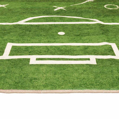 vidaXL Kids' Rug Green 160x230 cm Football Field Washable 6